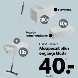 Lidl LIVARNO HOME Moppesæt eller engangsklude tilbud