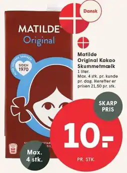 SPAR Matilde Original Kakao Skummetmælk tilbud