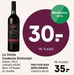 SPAR La Stella Cadente Zinfandel tilbud