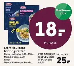 SPAR Steff Houlberg Middagsretter tilbud
