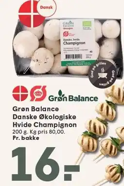 SPAR Grøn Balance Danske Økologiske Hvide Champignon tilbud