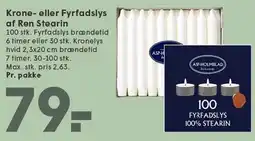 SPAR Krone- eller Fyrfadslys af Ren Stearin tilbud