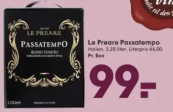 SPAR Le Preare Passatempo tilbud