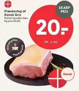 SPAR Flæskesteg af Dansk gris tilbud