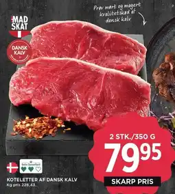 MENY KOTELETTER AF DANSK KALV - 2 STK tilbud