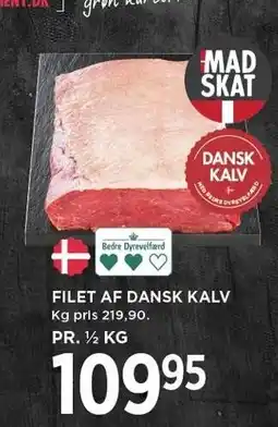 MENY FILET AF DANSK KALV PR. 1/2 KG tilbud