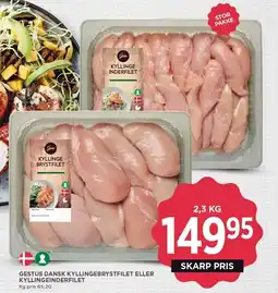 MENY GESTUS DANSK KYLLINGEBRYSTFILET ELLER KYLLINGEINDERFILET tilbud