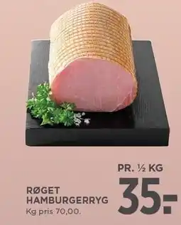 MENY RØGET HAMBURGERRYG PR. 1/2 KG tilbud