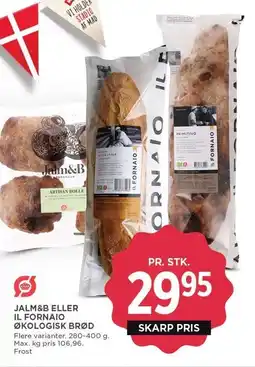 MENY JALM&B ELLER IL FORNAIO ØKOLOGISK BRØD tilbud