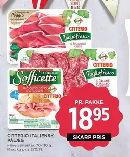 MENY CITTERIO ITALIENSK PÅLÆG tilbud