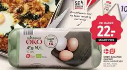 MENY GRØN BALANCE DANSKE ØKOLOGISKE ÆG tilbud