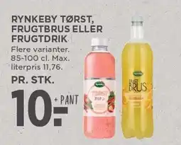 MENY RYNKEBY TØRST, FRUGTBRUS ELLER FRUGTDRIK tilbud
