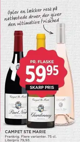 MENY CAMPET STE MARIE tilbud