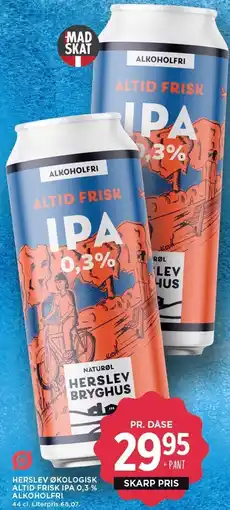 MENY HERSLEV ØKOLOGISK ALTID FRISK IPA 0,3% ALKOHOLFRI tilbud