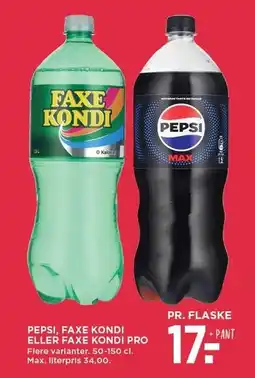 MENY PEPSI, FAXE KONDI ELLER FAXE KONDI PRO tilbud