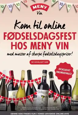 MENY Kom til online FØDSELSDAGSFEST HOS MENY VIN tilbud