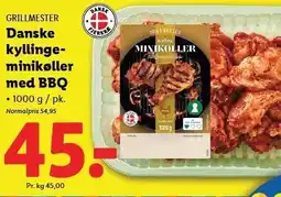 Lidl Danske kyllingeminikøller med BBQ tilbud