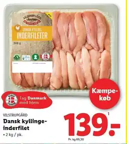 Lidl Danske kyllingeinderfilet tilbud