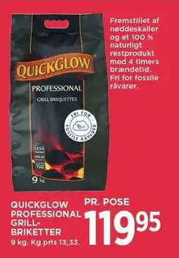 MENY QUICKGLOW PROFESSIONAL GRILLBRIKETTER tilbud