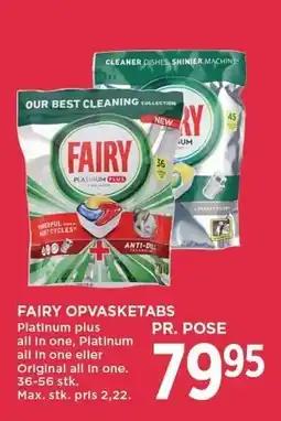 MENY FAIRY OPVASKETABS tilbud