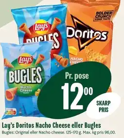 Min Købmand Lay's Doritos Nacho Cheese eller Bugles tilbud