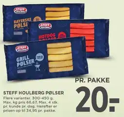 MENY STEFF HOULBERG PØLSER tilbud