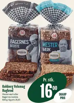 Min Købmand Kohberg Velsmag Rugbrød tilbud