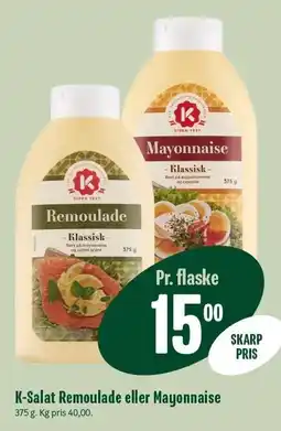 Min Købmand K-salat remoulade eller mayonnaise tilbud