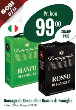 Min Købmand Romagnoli Rosso eller Bianco DI Famiglia tilbud