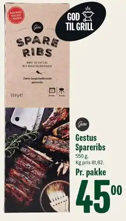 Min Købmand Gestus spareribs tilbud