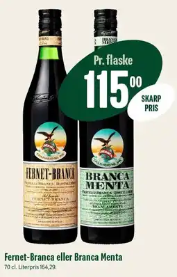 Min Købmand Fernet-Branca eller Branca Menta tilbud
