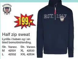 Harald Nyborg KINGSHILL Half zip sweat tilbud