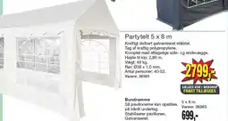 Harald Nyborg Partytelt 5 x 8 m eller Bundramme tilbud