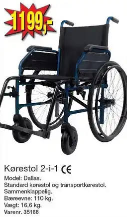 Harald Nyborg Kørestol 2-i-1 tilbud