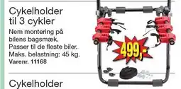 Harald Nyborg Cykelholder til 3 cykler tilbud