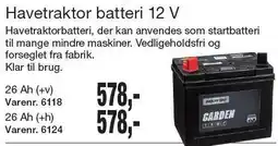 Harald Nyborg BRANFORD Havetraktor batteri 12 V tilbud