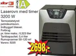 Harald Nyborg ZIBRO Laserovn med timer 3200 W tilbud