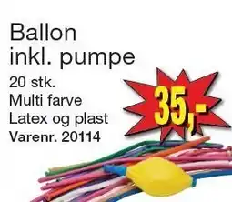 Harald Nyborg Ballon inkl. pumpe 20 stk tilbud