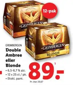 Lidl GRIMBERGEN Double ambree eller blonde tilbud