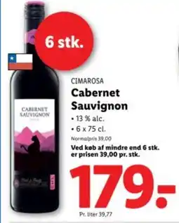 Lidl CIMAROSA Cabernet sauvignon tilbud