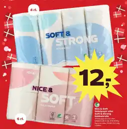 Kvickly Nice & soft toiletpapir eller soft & strong køkkenrulle tilbud