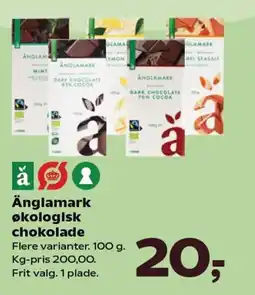 Kvickly Änglamark økologisk chokolade tilbud