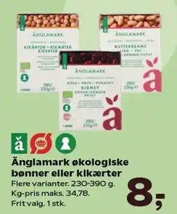 Kvickly Änglamark økologiske bønner eller kikærter tilbud
