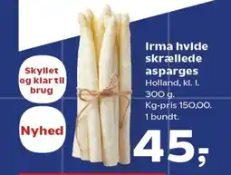 Kvickly IRMA Hvide skrællede asparges tilbud