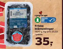 Kvickly Friske blåmuslinger tilbud
