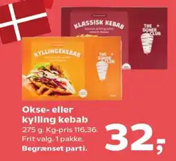 Kvickly Okse- eller kylling kebab tilbud