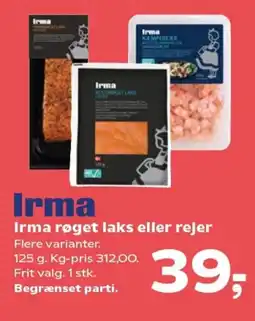 Kvickly IRMA Røget laks eller rejer tilbud