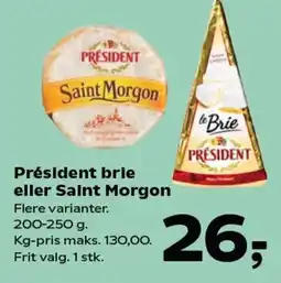 Kvickly PRÉSIDENT Brle eller saint morgon tilbud