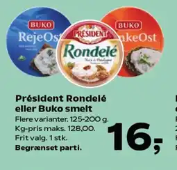 Kvickly PRÉSIDENT Rondelé eller buko smelt tilbud
