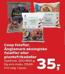 Kvickly COOP Falafler änglamark økologiske falalfler eller plantefrikadeller tilbud